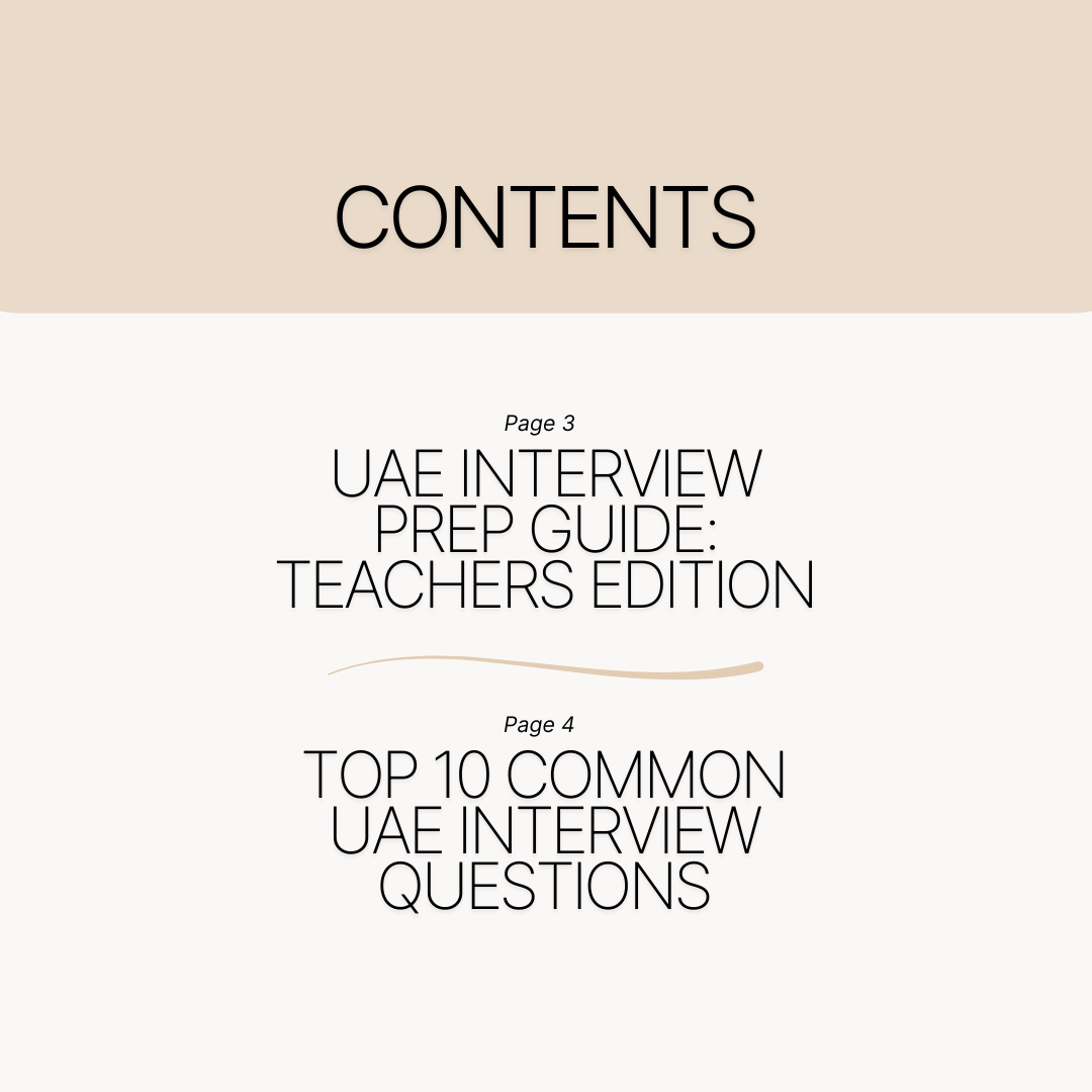 UAE Teaching Interview Prep Guide